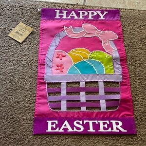 New Creative Colorful Easter Garden Flag -BNWT